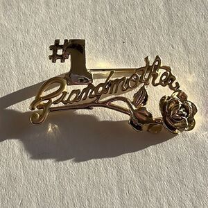 Bundle Sale 3 for $15 | #1 Grandmother Rose Gold Tone Brooch